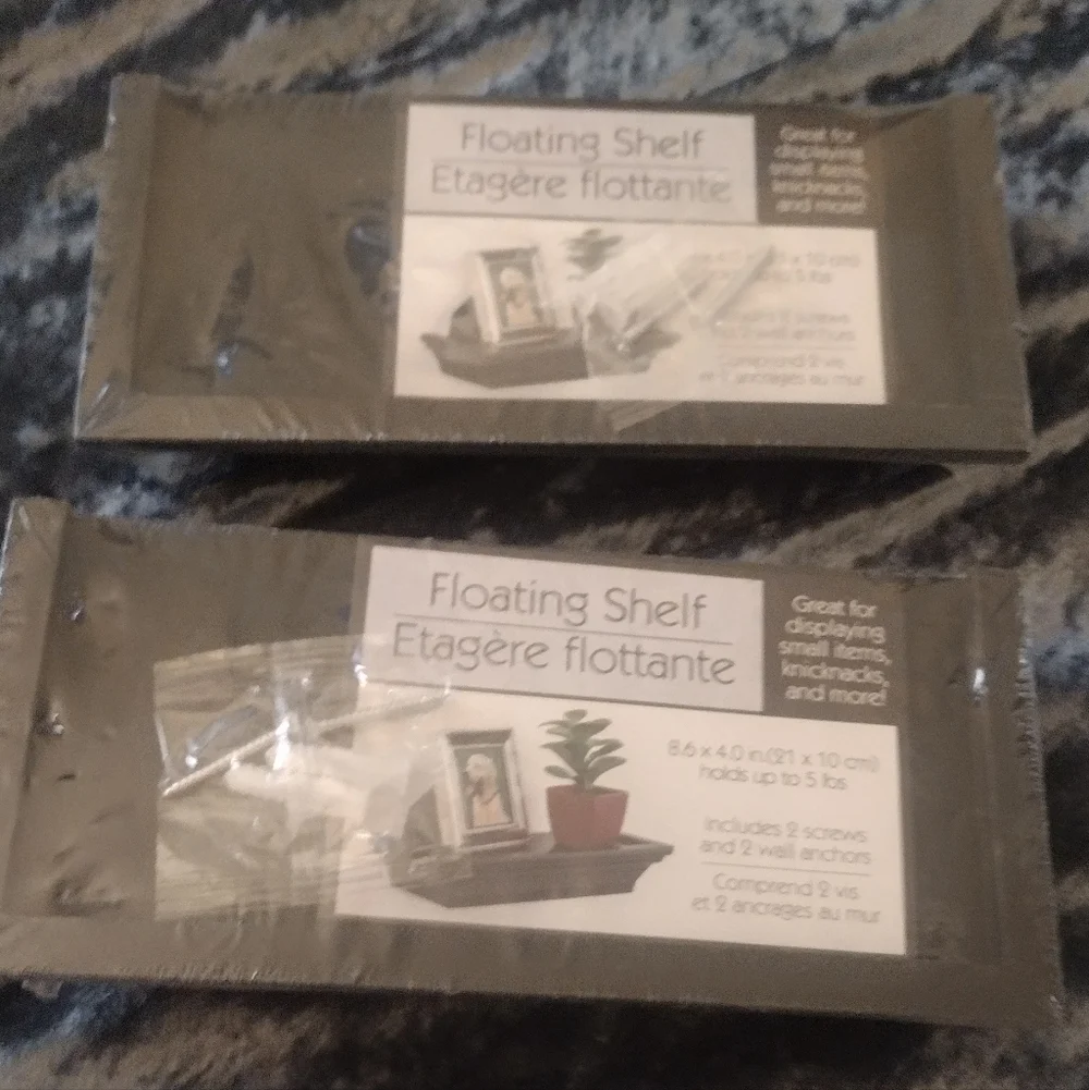 New Set Of (2) Floating Shelves - Black